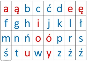 alfabet laminowane literki do układania