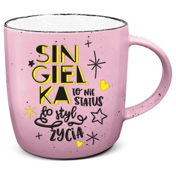 KUBEK PORCELANOWY COŚ WSPANIAŁEGO 350ml