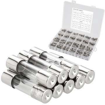 360x Zestaw bezpieczników szklanych 5x20mm 6x30mm