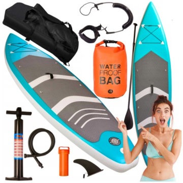 DESKA SUP TOURING DO PŁYWANIA POMPOWANA WYCZYNOWA SPORTOWA + AKCESORIA