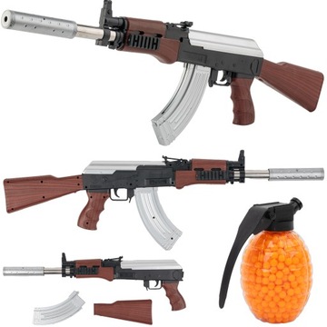 KARABIN PISTOLET NA KULKI AK47 IMITACJA BRONI NA KULKI GRATIS 6MM REPLIKA