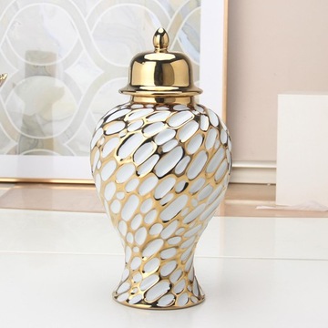 Фарфоровый керамический цветок в имбирной баночке, размеры 17 см х 33,5 см.