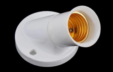 E27 ДЕРЖАТЕЛЬ ЛАМПОЧКИ, УГЛОВОЙ ДЛЯ КРЕПЛЕНИЯ ВИНТАМИ