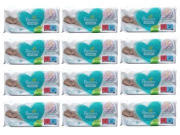 Chusteczki nawilżane Pampers Sensitive 12x52szt