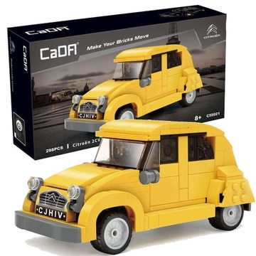 CADA KLOCKI SAMOCHÓD KLASYK CITROEN 2CV AUTO MIEJSKIE AUTO POJAZD 298 EL.