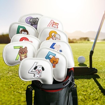 9 комплектов чехлов на голову для гольфа из искусственной кожи, чехол для гольфа