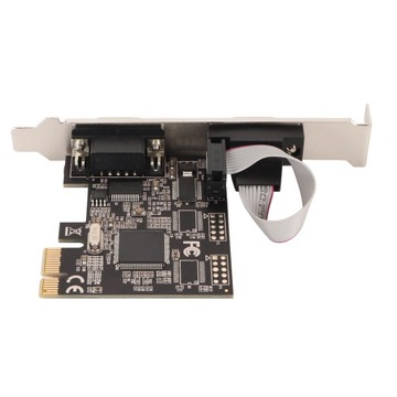 Karta adaptera PCIe RS232 z dwoma portami do drukarki i skanera