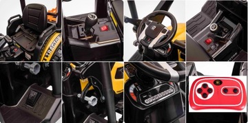 ТРАКТОР С АККУМУЛЯТОРОМ 24В7Ач ДИСТАНЦИОННЫЙ 400ВТ 24В КОВШ ПРИЦЕП USB ФАРЫ