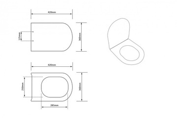 ALCADRAIN C201 Рамка+чаша+доска+черная кнопка