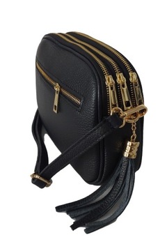 Итальянская сумка-мессенджер, 3 отделения, кожа Vera Pelle