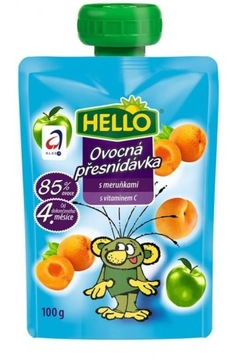 Mus HELLO z morelami i witaminą C -100g-od 4 msc. PYSZNY !! CZESKI