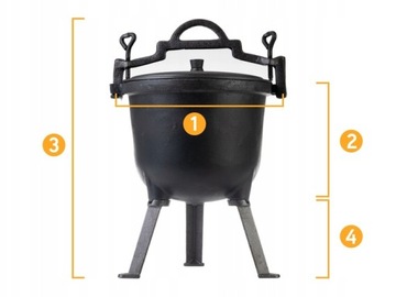 ЧУГУННЫЙ СКОТА, ВЕНГЕРСКИЙ ОХОТНИЧИЙ ГОРШОК, ЗАПЕЧКА, 8Л, ДЛЯ ГРИЛЯ КОСТРА