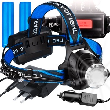 LATARKA CZOŁOWA LED ZOOM XML-T6 CREE LAMPKA CZOŁÓWKA MEGA MOCNA