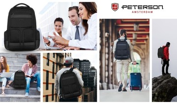 Мужской рюкзак PETERSON для работы, вместительный, функциональный для городского ноутбука.