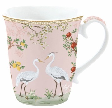CZAPLE OGRÓD MARZEŃ kubek porcelanowy W OZDOBNYM PUDEŁKU 275ml czapla