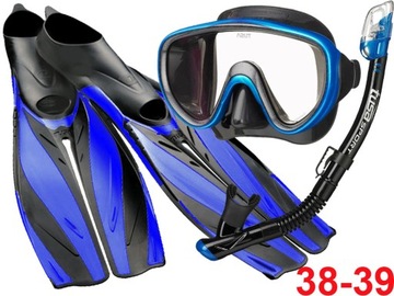 TUSA ZESTAW maska fajka płetwy snorkeling PRO FF19