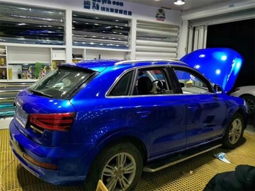 СИНИЙ МЕТАЛЛИЧЕСКИЙ ШПОН, ВЫСОКИЙ БЛЕСК