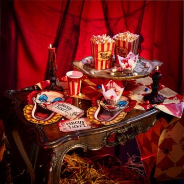 Набір Цирк Freak Show Тарілочки Стаканчики Серветки Хелловін, 24 ел. 6 шт.
