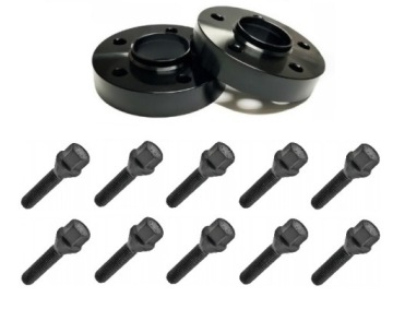 Černé distanční vložky 5x120 72.5 20 mm černé šrouby Bmw E32 E34 E46 E60 E81 E90