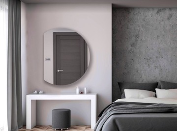 ПОЛУКРУГЛОЕ ЗЕРКАЛО СЕРЕБРО 90 ПРОБЫ БЕЗ РАМКИ, ОБРЕЗАННАЯ СТОРОНА