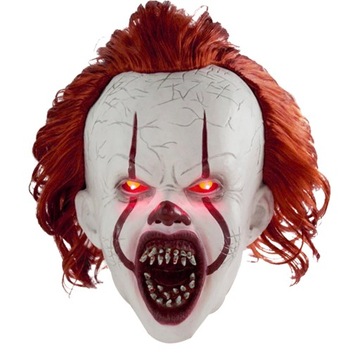 MASKA KLAUN HALLOWEEN MORDERCA LATEKSOWĄ MASKI