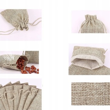 Льняные мешки 50 шт. НА СТРУНЕ НАТУРАЛЬНАЯ СУМКА