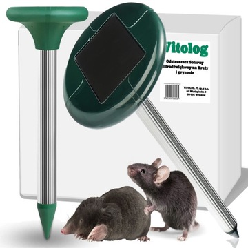 Odstraszacz Solarny Ultradźwiękowy na Krety Myszy Szczury Gryzonie Nornice