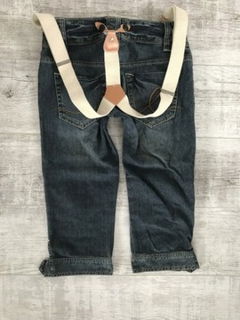 cubus - SPODENKI szelki JEANS SZORTY__34/36