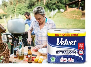 Полотенца бумажные бархатные Extra Long 9х2 рулона по 100 листов.