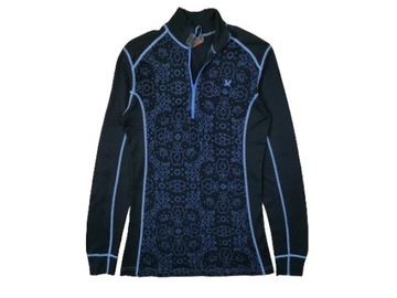 KARI TRAA Bluzka Termoaktywna Half Zip Wełna Merino r. L