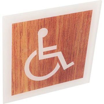 Znak na drzwiach dla osób niepełnosprawnych dla osób poruszających się na wózkach inwalidzkich