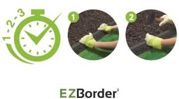 Бордюр газонный, частокол садовый, анкеры, 120 см.