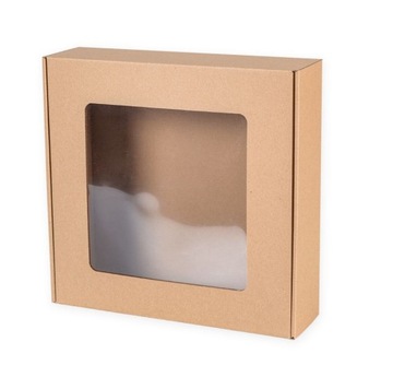 Pudełko z OKIENKIEM KWADRAT 280x280x30mm - Opakowanie Pudełko na Prezent