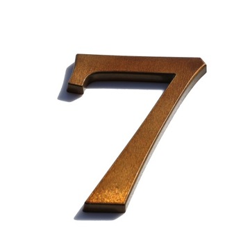 НОМЕР ДОМА, ЦИФРЫ ДЛЯ ДОМА, БУКВЫ коричневые транс 7