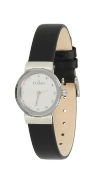 Skagen zegarek damski srebrny na pasku malutki elegancki cyrkonie 358XSSLBC