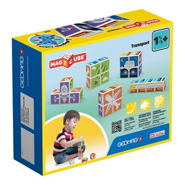 GEOMAG KLOCKI MAGNETYCZNE TRANSPORT + KARTY 7 EL. GEO-122 OD 1,5 ROKU