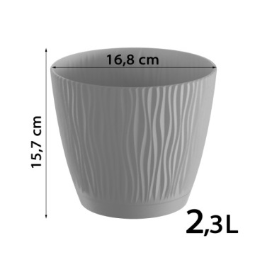 КРУГЛЫЙ ЦВЕТОЧНЫЙ ГАЗОН КРЫШКА С ПОДСТАВКОЙ 16,8 СМ MOCCA