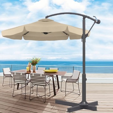 БОЛЬШОЙ СКЛАДНОЙ САДОВЫЙ ЗОНТ С РУЧКОЙ И ПРАВИЛЬНОЙ + КРЫШКОЙ