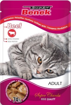 Benek Fileciki Пакетики для кошек, 28x смесь вкусов, влажный корм для кошек