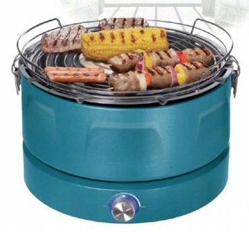 AUTOMATYCZNY GRILL WĘGLOWY BEZDYMNY +TORBA TRANSPORTOWA + BATERIE NOWY !