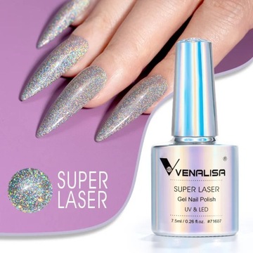 Venalisa New Arrival Super Laserowy żelowy lakier do paznokci z efektem brokatu musujący