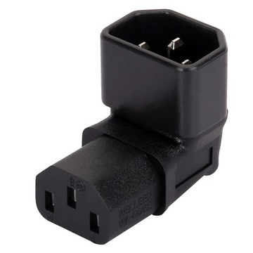 Adapter IEC 320 gniazdo 3-pinowe, C13 z wtyczką