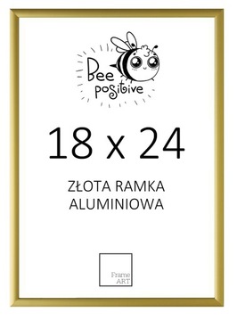 ЗОЛОТАЯ АЛЮМИНИЕВАЯ РАМА 18x24 ПОСТЕР 24x18 ПАЗЛ