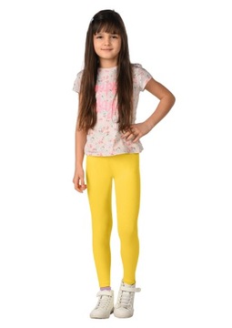 Legginsy dziecięce GETRY bawełniane ŻÓŁTY D1 122