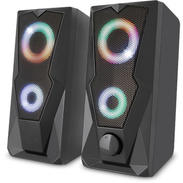 Głośniki do Komputera USB 2.0 Yenkee YSP 2003 RGB Nowoczesny Design 6W RMS