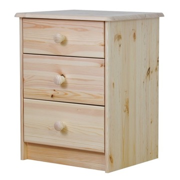 Komoda 3 szuflady 43x34x53 lakier, sosnowy