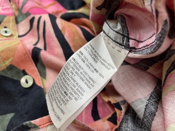 Яркая льняная рубашка Chico's No-iron FreshChic с листьями, размер L/XL