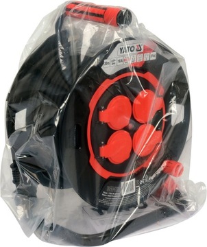 УДЛИНИТЕЛЬНЫЙ КАБЕЛЬ YATO ДЛЯ БАРАБАНА НА 4 РАЗЪЕМА 30м