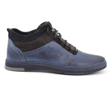 BUTY ZIMOWE SKÓRZANE OCIEPLONE K27F GRANAT 45