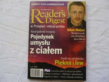 Reader's Digest 2 2002 ADAM MAŁYSZ,WŁADCA PIERŚCIE